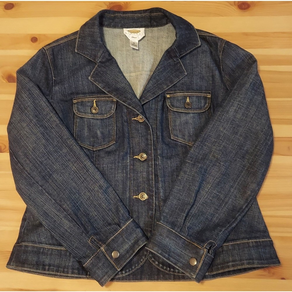 Talbots Petite Women's Denim Stretch Jacket Size 16